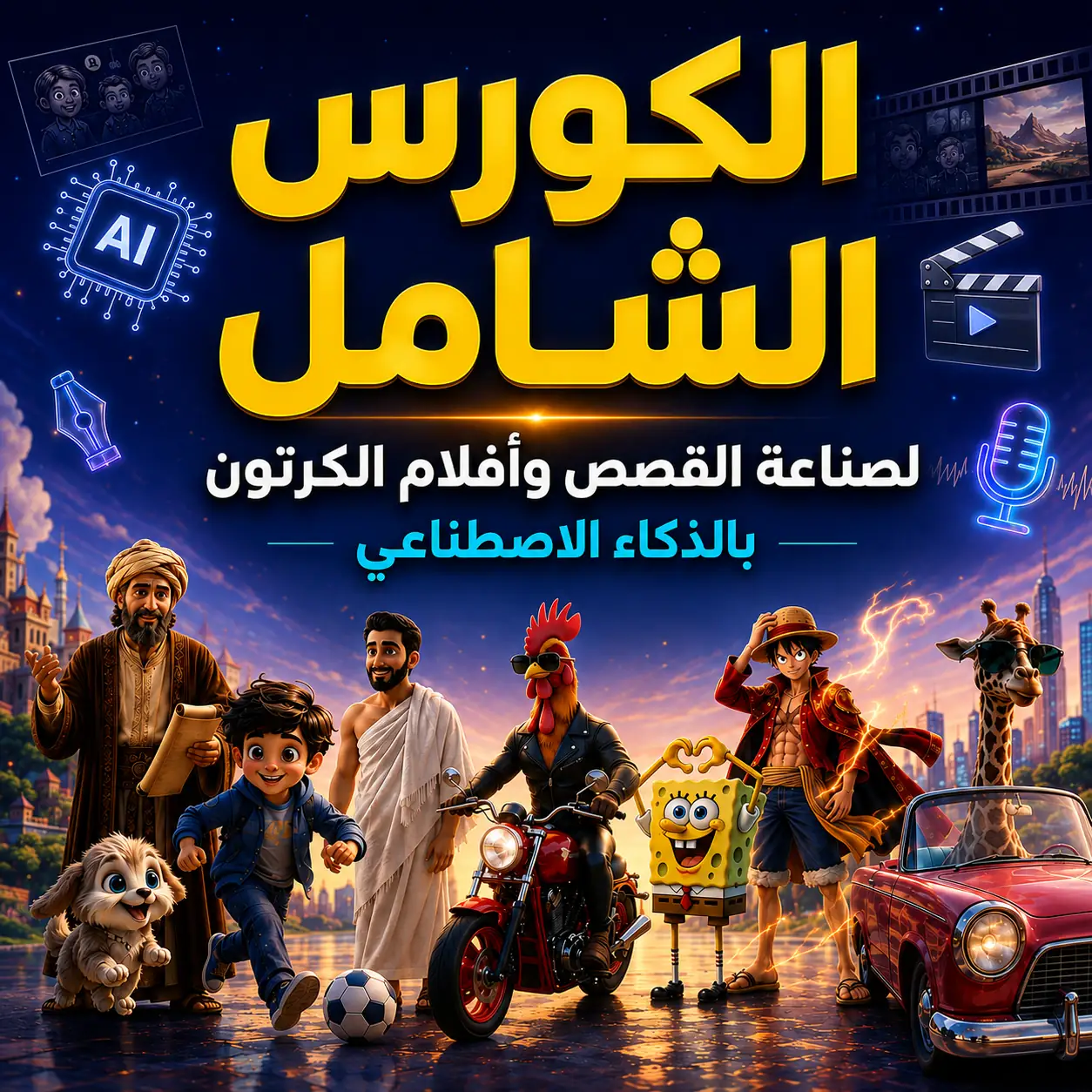 الكورس الشامل لصناعة القصص و افلام الكرتون بالذكاء الاصطناعي